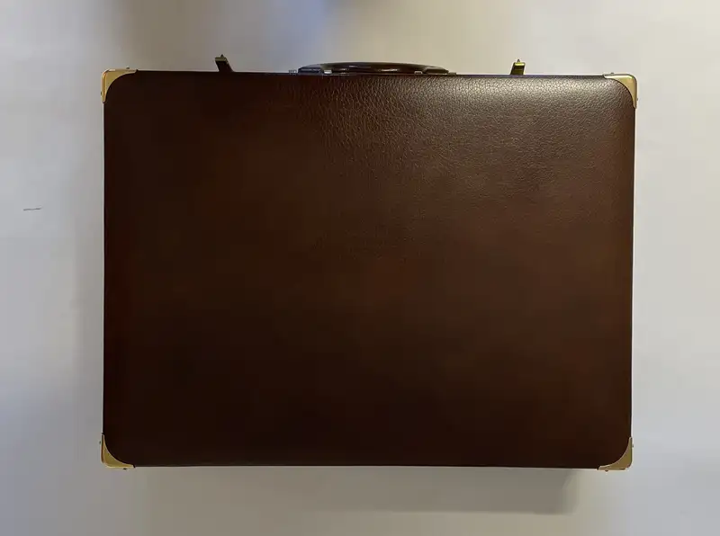 Brown Leather Briefcase 'New and Unused' with 'Chanel' Logo -For Sale