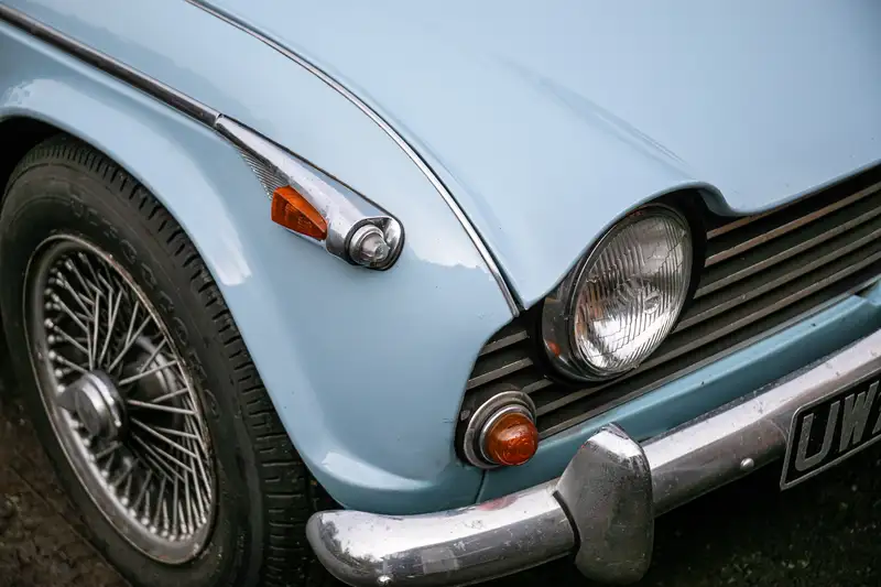 1967 Triumph TR4 A IRS Surrey Top in rare Valencia Blue