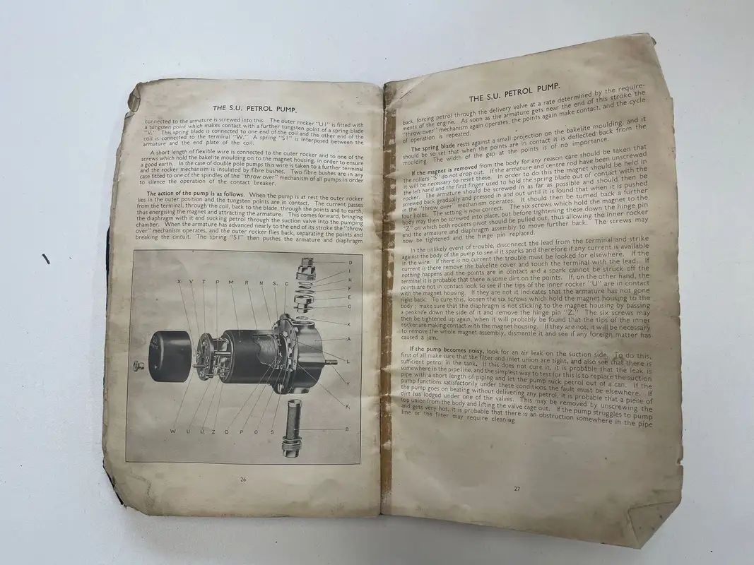 Jaguar SS100 2.5 & 3.5-Litre 1938-39 Instruction Book-For Sale
