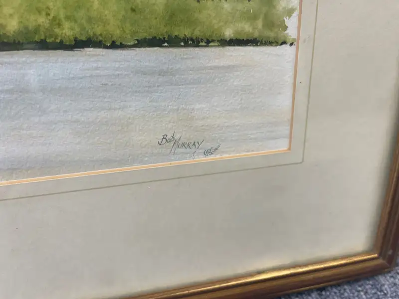 Original Bob Murray Painting - Bristol Flies Over Rolls-Royc-For Sale