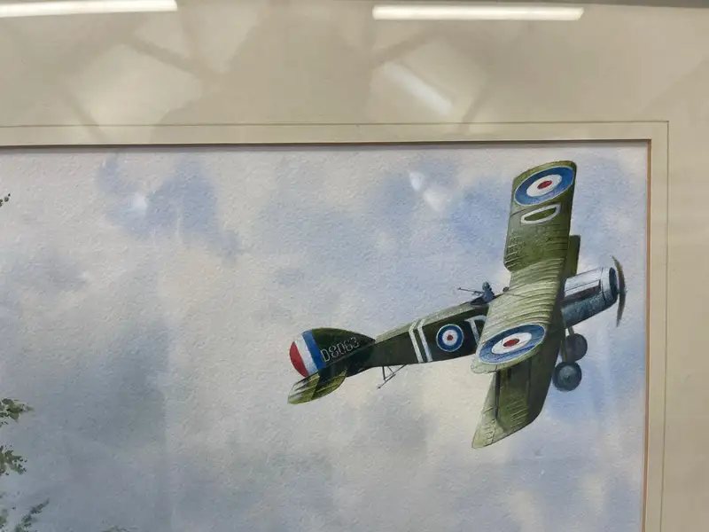 Original Bob Murray Painting - Bristol Flies Over Rolls-Royc-For Sale