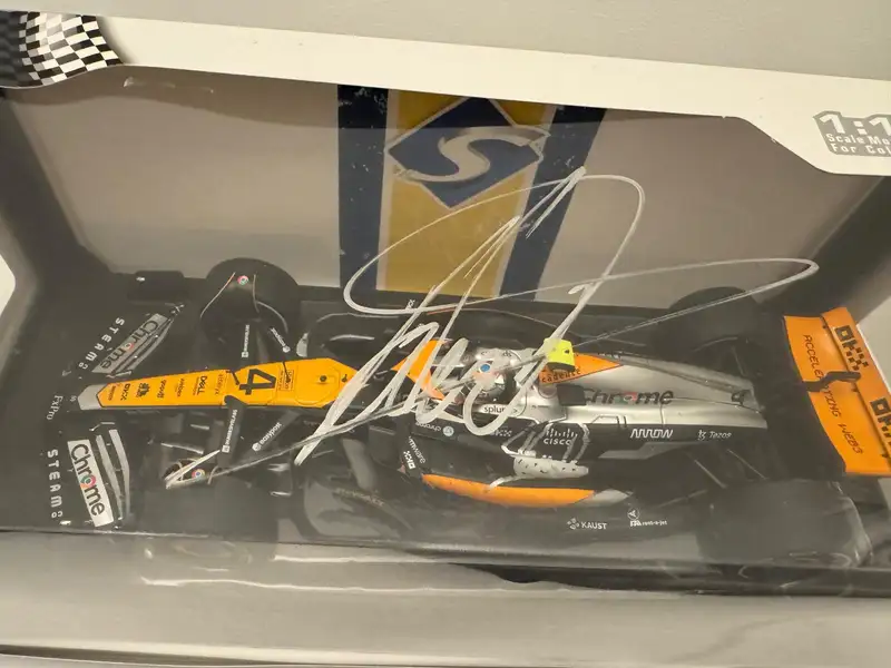 Lando Norris Signed 1:18 Scale McLaren MCL60 Model-Sold