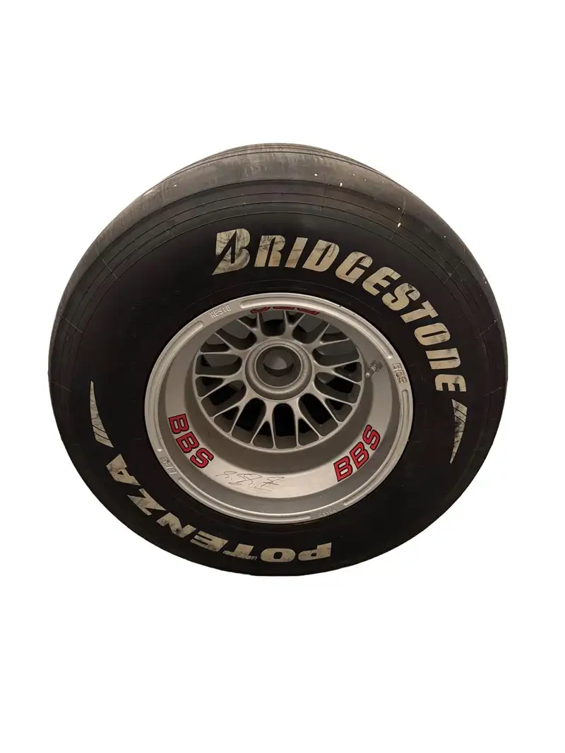 Ferrari Race-Used Wheel and Tyre Signed by Michael Schumache-For Sale