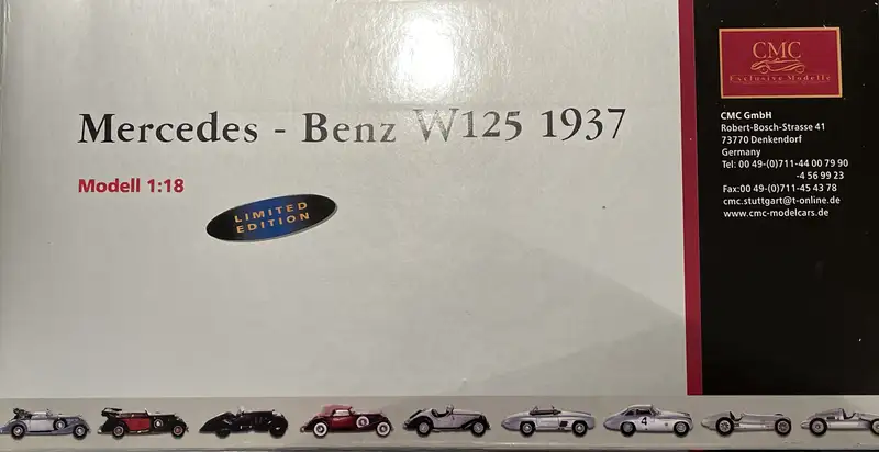 Mercedes-Benz W125 1937 1:18th Scale CMC M-052 LE 2091/3000-For Sale
