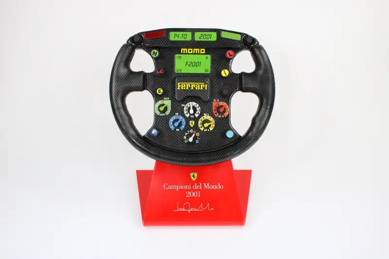 2001 Ferrari Formula 1 Carbon Fibre Steering Wheel Trophy Pl-For Sale