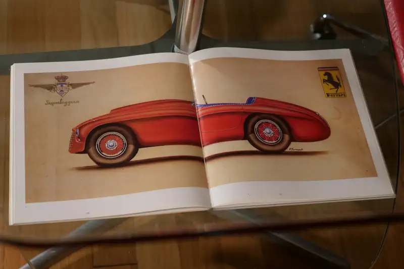 Ferrari 166 Miglia Mille-Themed Meeting / Presentation Table-Sold