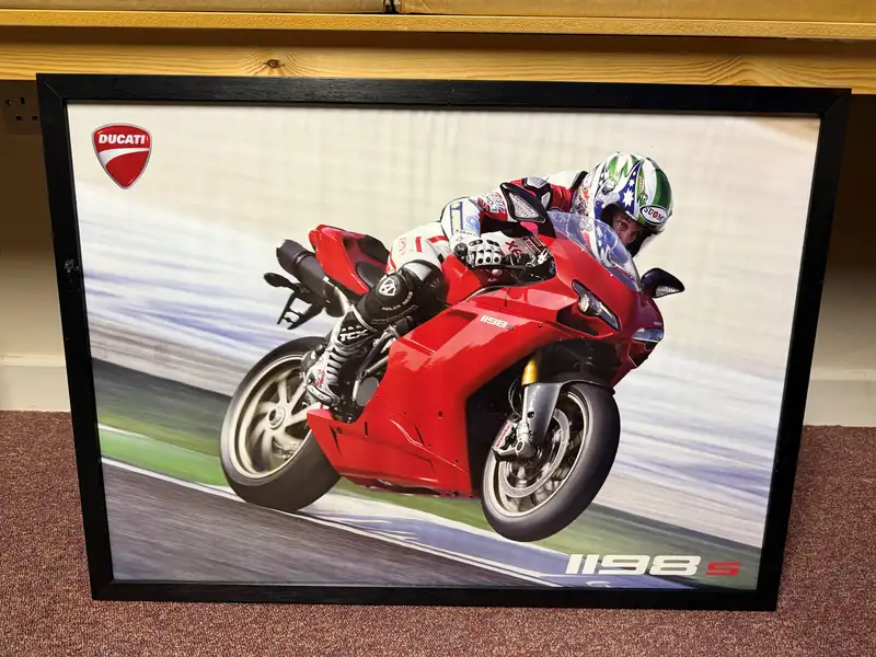 Three Framed Original Ducati Advertising Posters -Sold