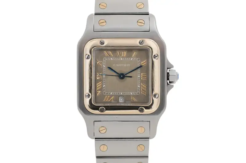 1998 Cartier Santos Bi-Metal Complete with Original Paperwor-For Sale