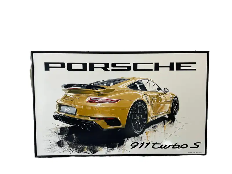 Porsche 911 Turbo S Large Original Artwork by Tony Upson-Sold
