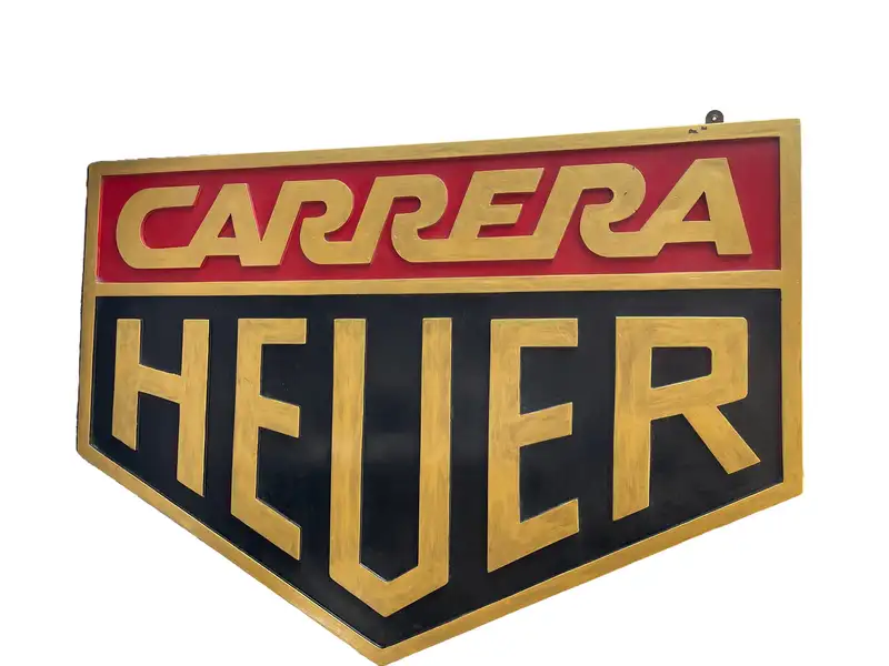 Substantial 'Carrera Heuer' Cold Caste Sign-Sold