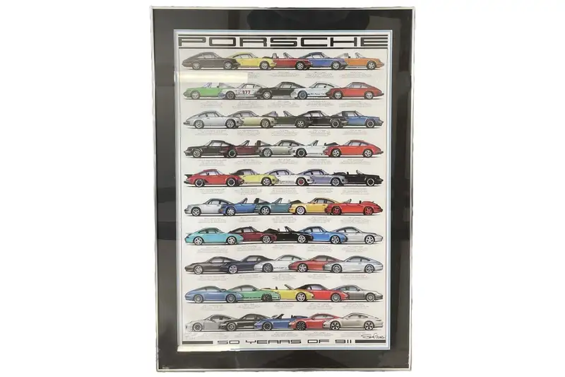 '50 Years of 911' Celebration Framed Poster Signed by Artist-Sold