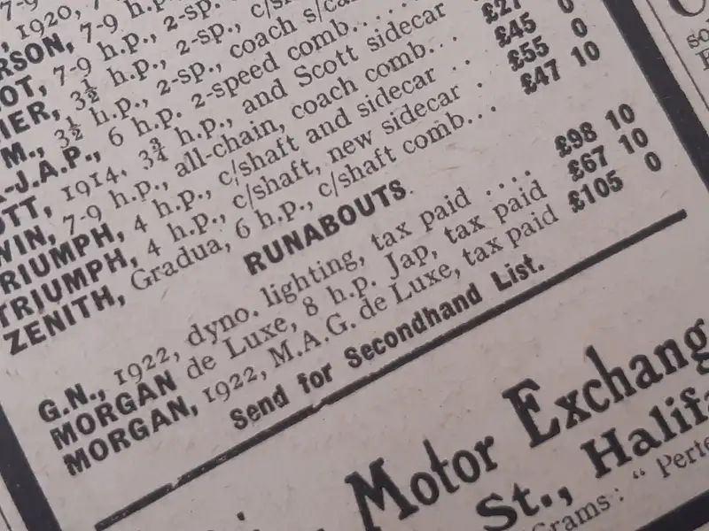1922 Morgan Runabout De Luxe-For Sale