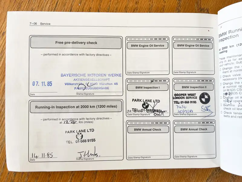 1985 BMW M635CSi-Sold