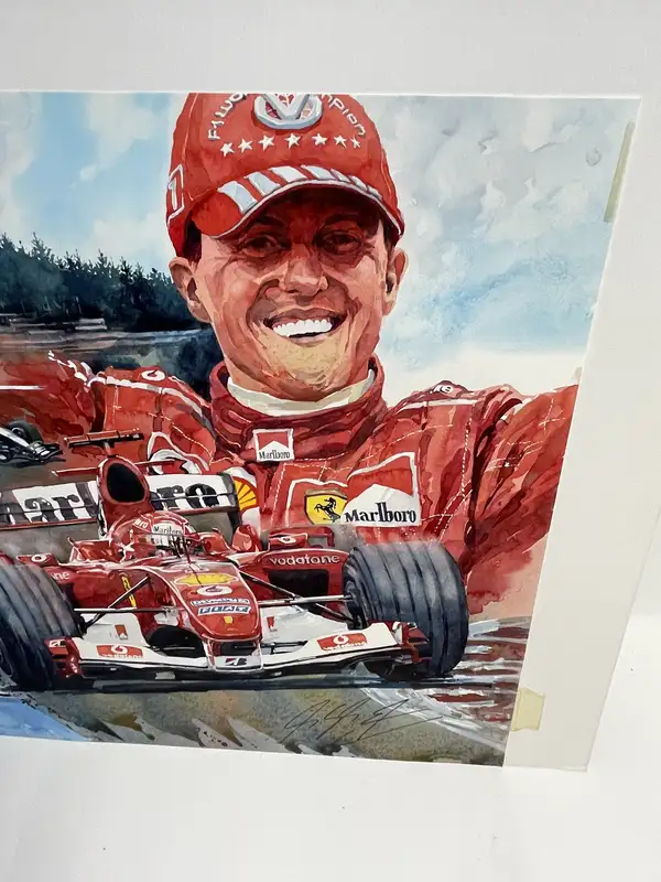 Michael Schumacher-Signed Tribute: '7 Times World Champion' -For Sale
