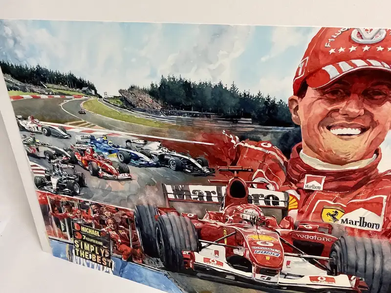 Michael Schumacher-Signed Tribute: '7 Times World Champion' -For Sale