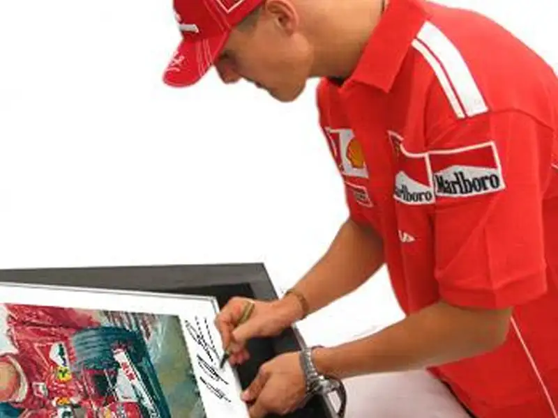 Michael Schumacher-Signed Tribute: '7 Times World Champion' -For Sale