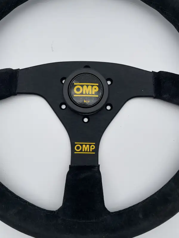 OMP Alcantara Steering Wheel with Horn Push-For Sale