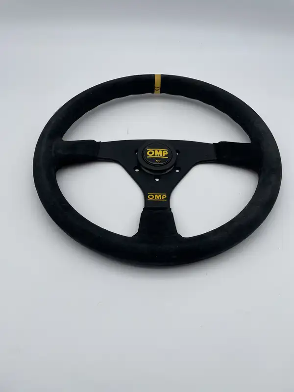 OMP Alcantara Steering Wheel with Horn Push-For Sale
