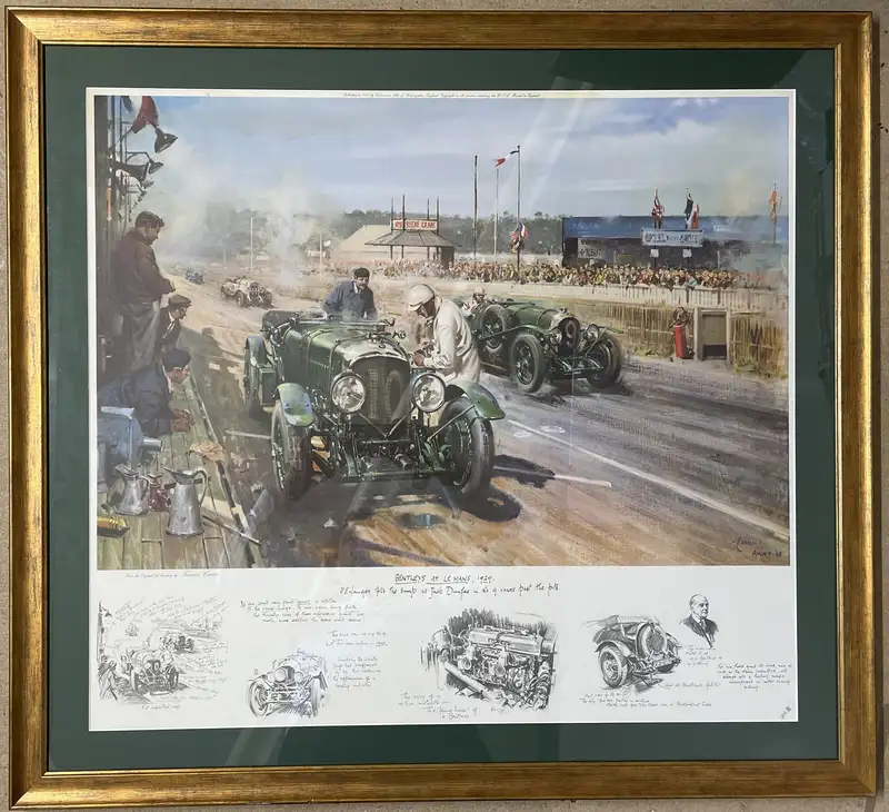 A Brace of Rare Terence Cuneo Bentley Prints-For Sale