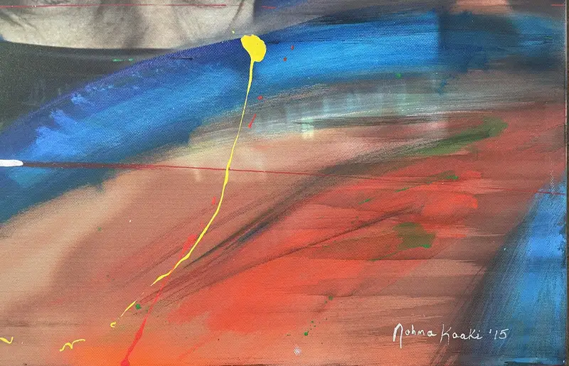 A Pair of Ayrton Senna Original 'Graffiti' Paintings on Canv-For Sale