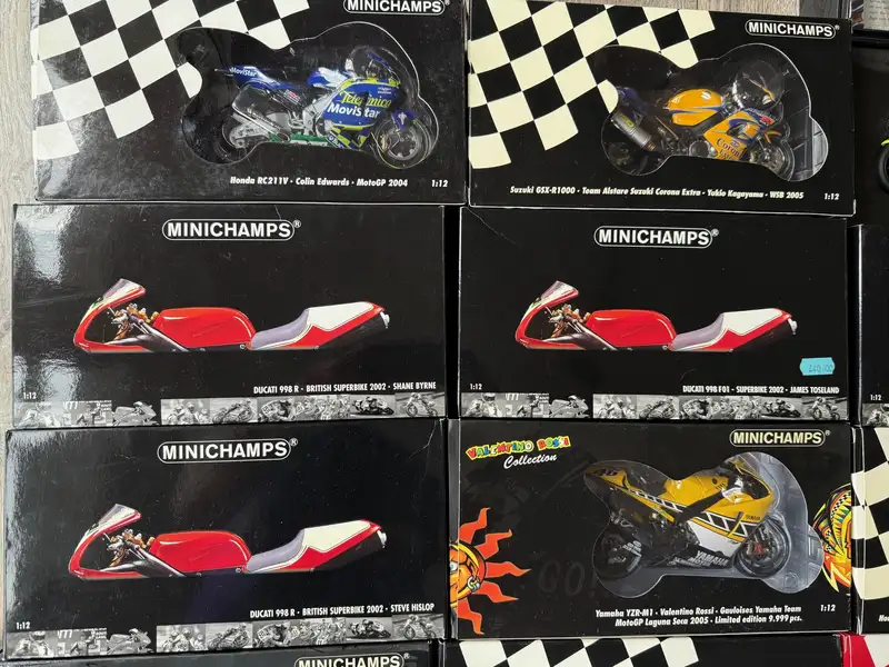 Collection of 22 Minichamps 1/12 scale boxed models-Sold