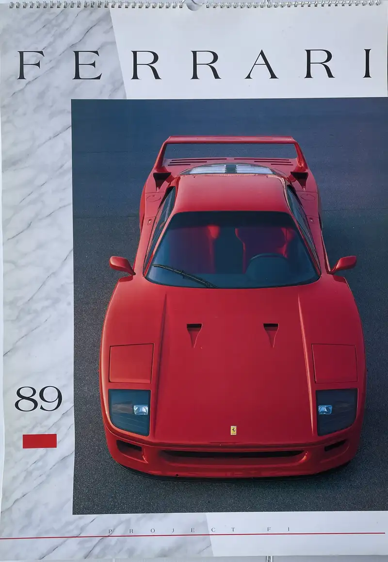 A Selection of Ferrari Calendars Plus Penant-For Sale