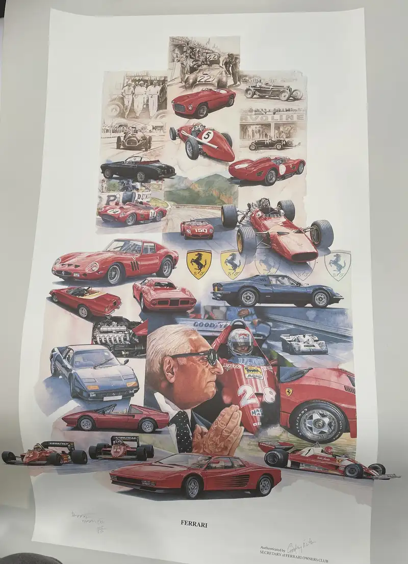A Selection of Ferrari-Authorised High Quality Posters-For Sale