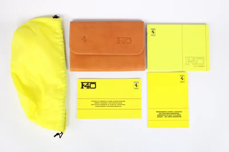 1987-92 Ferrari F40 Complete Manual Handbook Pouch Set-For Sale