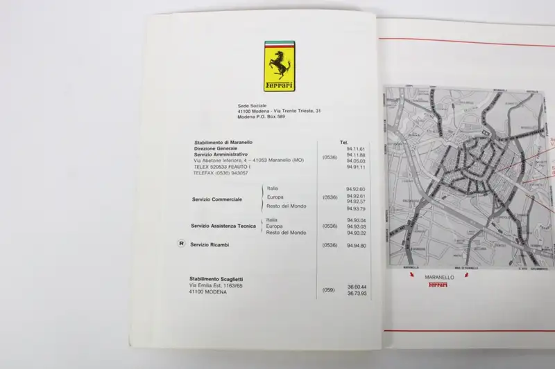1987-92 Ferrari F40 Complete Manual Handbook Pouch Set-For Sale