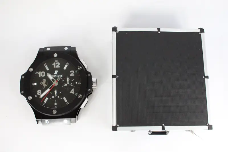Rare Hublot Big Bang Ferrari Dealership Wall Clock in Flight-Sold