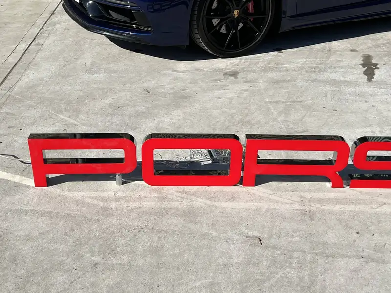 A Very Large Illuminated 'Porsche' Outdoor Dealership Style -Sold