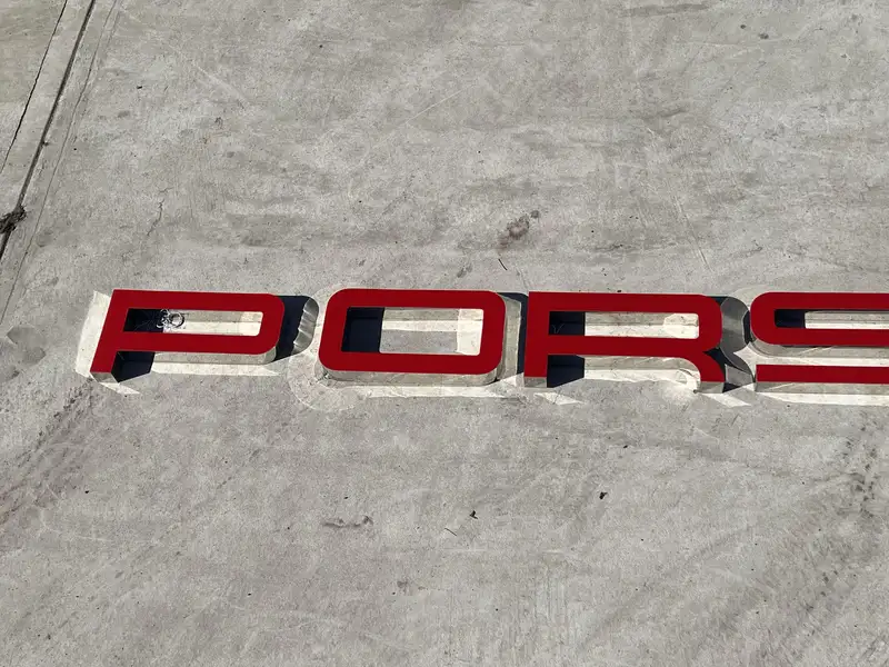 A Very Large Illuminated 'Porsche' Outdoor Dealership Style -Sold