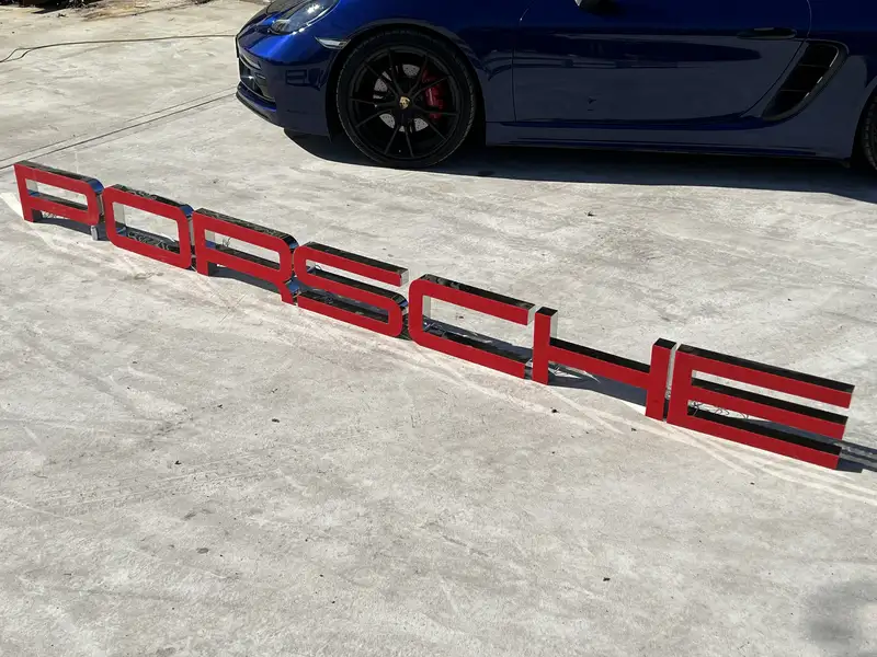 A Very Large Illuminated 'Porsche' Outdoor Dealership Style -Sold