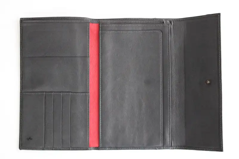 1980-1990 Ferrari Formula Cartier Leather Bifold Travel Wall-Sold