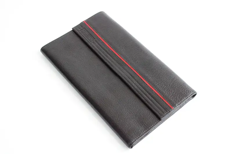 1980-1990 Ferrari Formula Cartier Leather Bifold Travel Wall-Sold