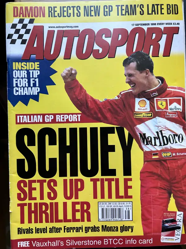 Michael Schumacher-Signed Italian Grand Prix 1998 Champagne -For Sale