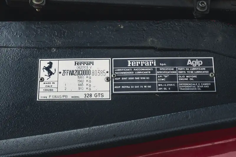 1989 Ferrari 328 GTS-Sold