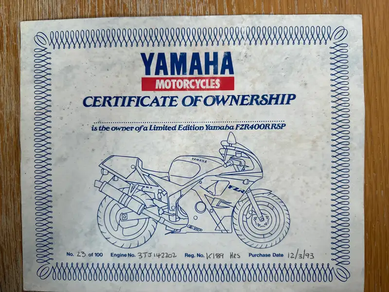 1993 Yamaha FZR400RR SP 399cc-Sold