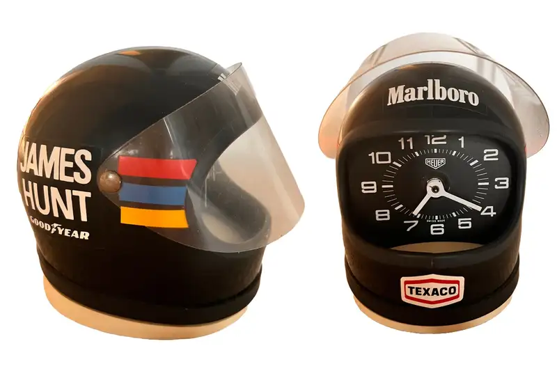 James Hunt Heuer Helmet Clock-For Sale
