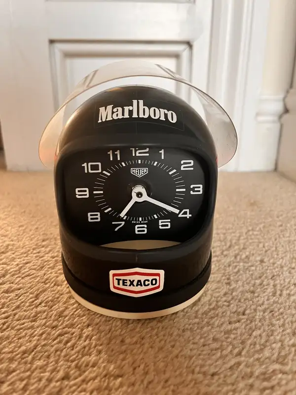 James Hunt Heuer Helmet Clock-For Sale