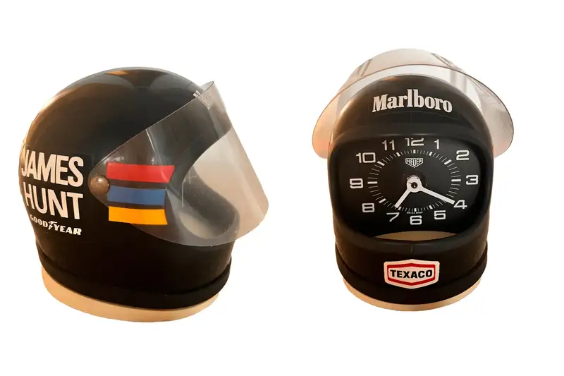 James Hunt Heuer Helmet Clock-For Sale