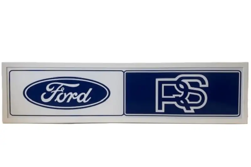Metal Framed 'Ford RS' Illuminated Sign-For Sale