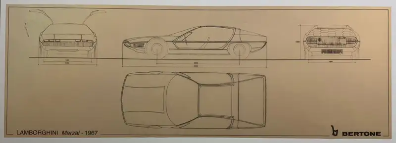 A Fascinating Selection of Ten Bertone Blueprints from the 1-For Sale