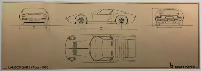 A Fascinating Selection of Ten Bertone Blueprints from the 1-For Sale