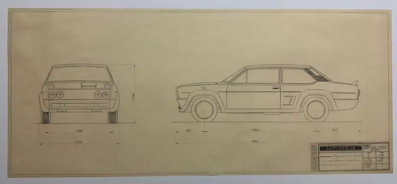 A Fascinating Selection of Ten Bertone Blueprints from the 1-For Sale