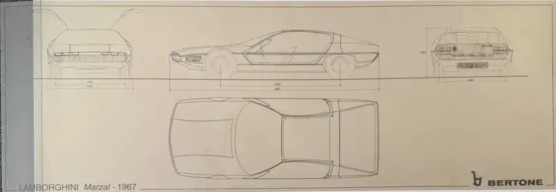 A Fascinating Selection of Ten Bertone Blueprints from the 1-For Sale