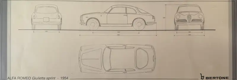 A Fascinating Selection of Ten Bertone Blueprints from the 1-For Sale