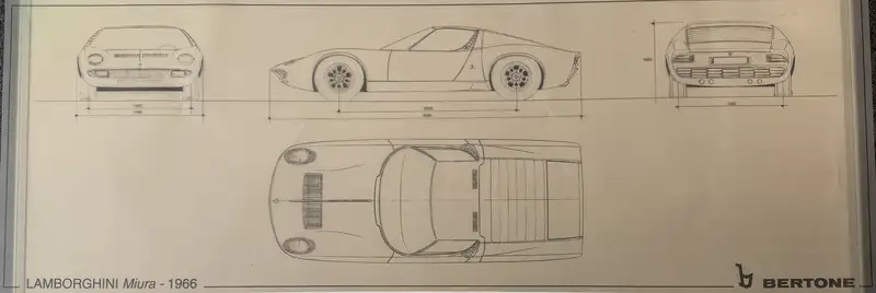 A Fascinating Selection of Ten Bertone Blueprints from the 1-For Sale