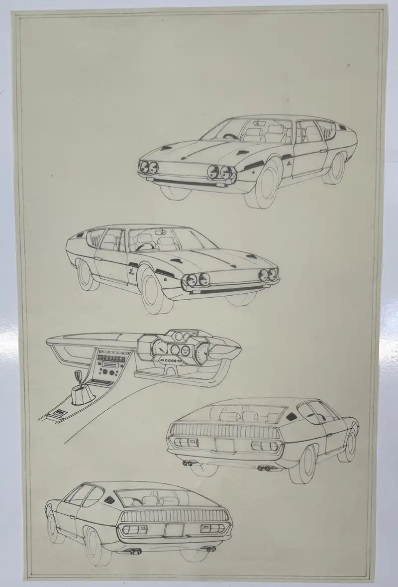 A Fascinating Selection of Ten Bertone Blueprints from the 1-For Sale