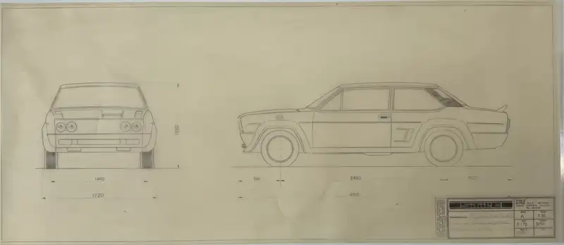 A Fascinating Selection of Ten Bertone Blueprints from the 1-For Sale